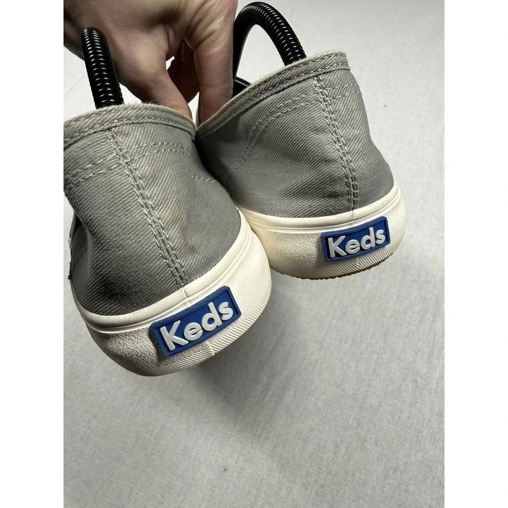 Keds Champion Canvas Slip On Shoes Women Size 11 Gray Double Decker Comfort